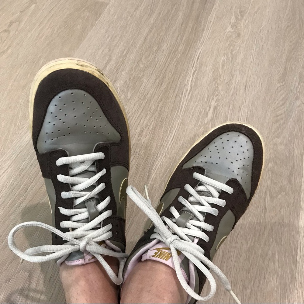 Nike Brown and Gray Sneakers Classic Style